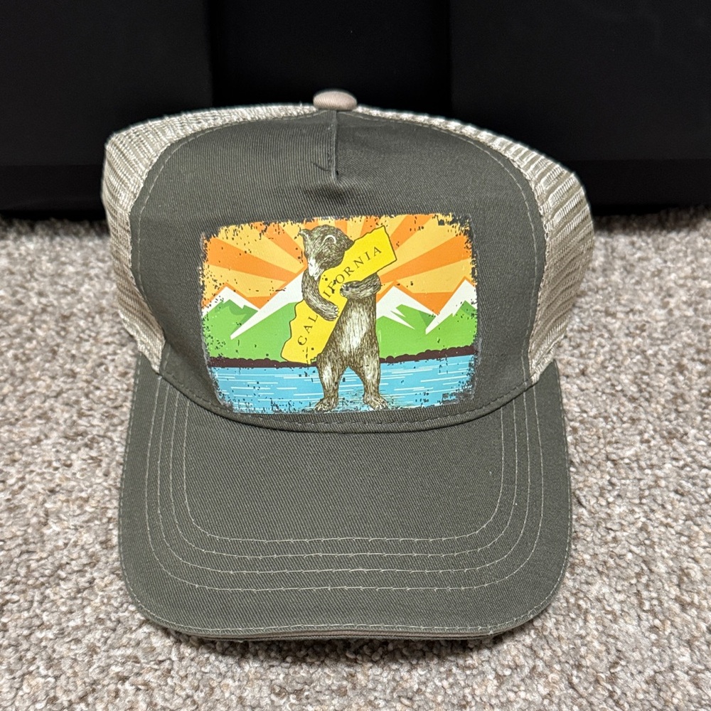 California Bear adjustable Trucker Hat